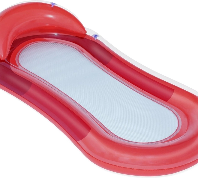 Matelas gonflable rouge avec fond en filet