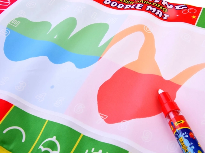Tapis d'eau coloré avec stylo