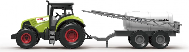 Tracteur avec remorque pulvérisatrice 31 cm