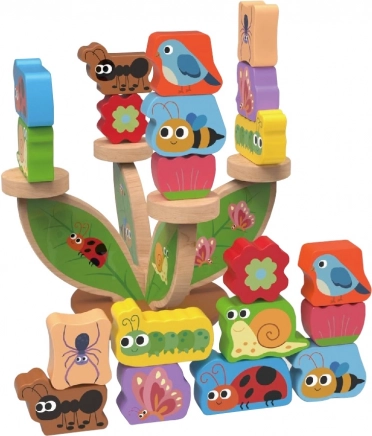 jeu d’équilibre Prairie – kit éducatif en bois pour enfants (21 pièces)