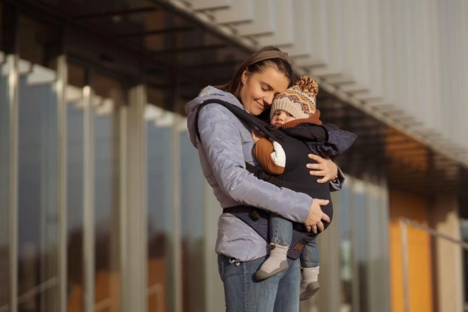 Porte-bébé ergonomique MoMi COLLET gris