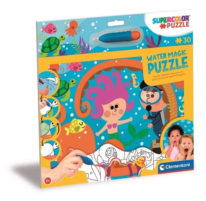 Puzzle avec peinture à l'eau Profondeurs de la mer 30 pièces