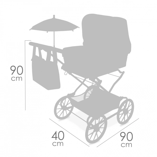 Poussette pliable pour poupées Reborn avec parasol et accessoires Verona