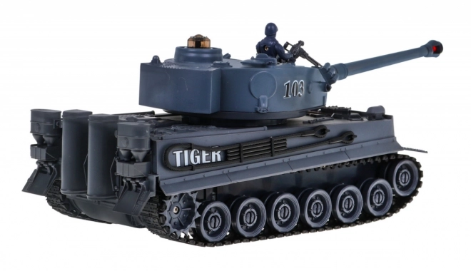 Chars radiocommandés 2 T-34 vs. Tiger pour enfants 3+ Modèles à tir 1:28 + Grande bataille de chars + Sons lumineux