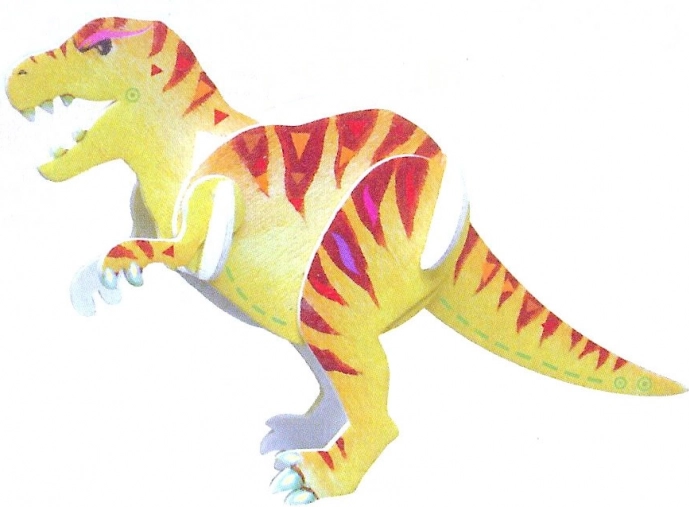 Puzzle 3D en bois Tyrannosaurus rex avec peintures ARTLOVER