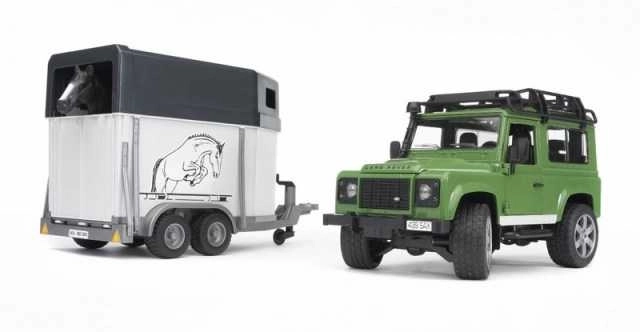 Bruder LAND ROVER avec remorque pour cheval