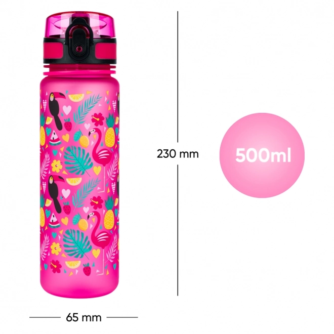 Bouteille à boire en Tritan BAAGL Flamants roses, 500 ml