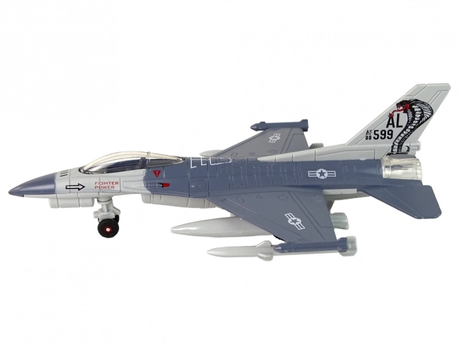 Avion Fricative Drive Lumières Sons 1:72 gris