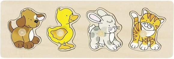 Puzzle en bois à encastrer Amis de la maison