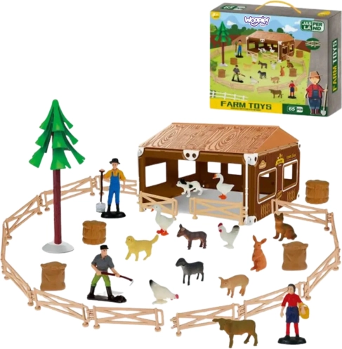 Woopie coffret Petit fermier avec animaux et accessoires