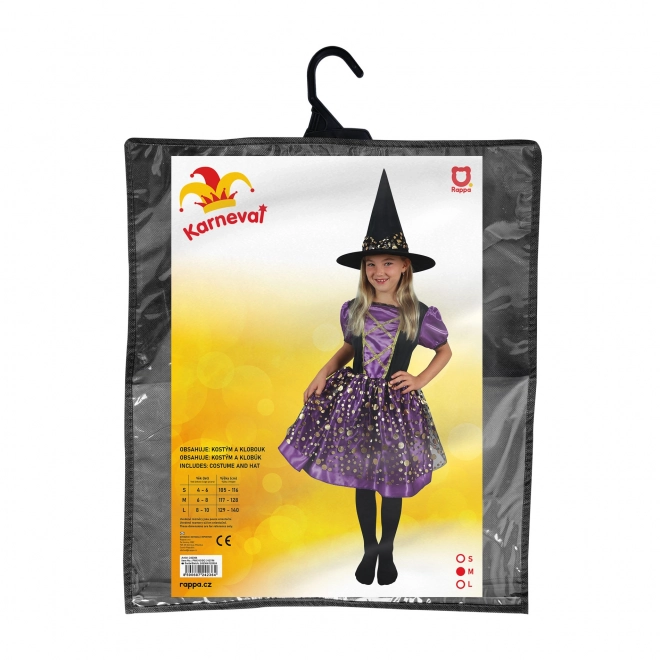 Costume de sorcière pour enfants violet-noir