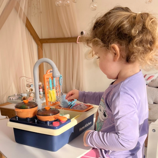 Cuisine enfant 2 en 1 avec évier et cuisinière