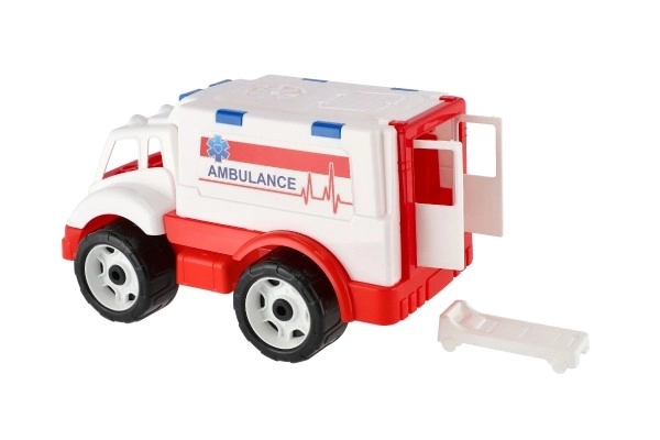 Petite ambulance en plastique blanc
