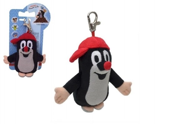 Krtek avec casquette et mousqueton 10 cm