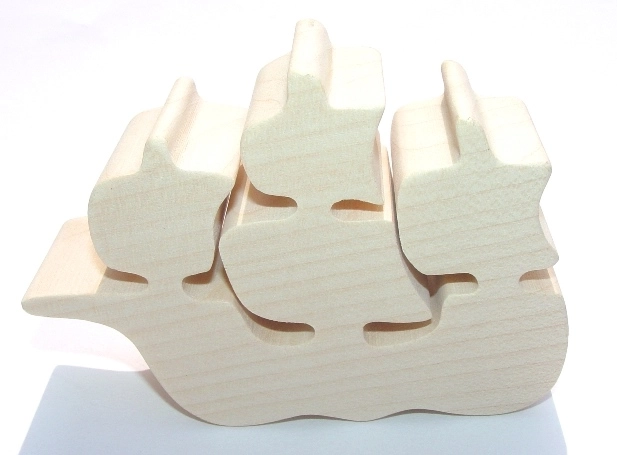 Fauna Bateau en bois naturel