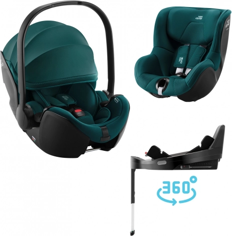 Siège auto pour bébé Baby-Safe Pro et Dualfix 5Z avec base Vario Base 5Z - Atlantic Green