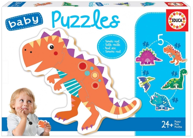 Educa bébé puzzle dinosaures 5v1