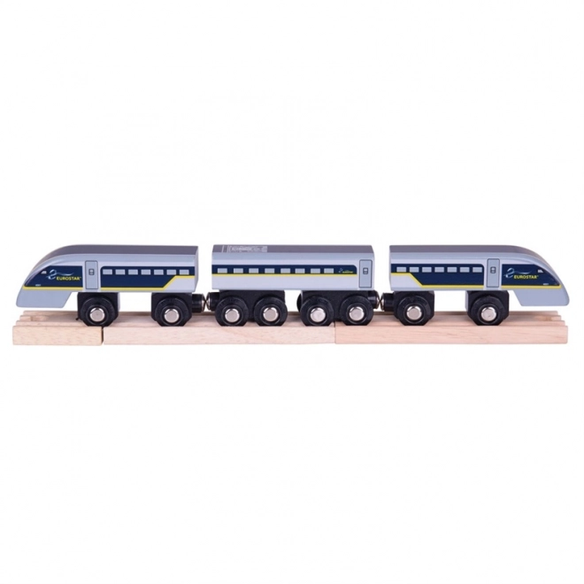 Train rapide Eurostar E320 avec rails