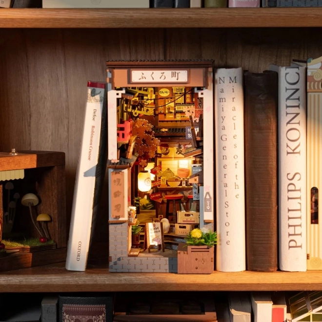 Cale-livre puzzle 3D Sakura Lane avec vin