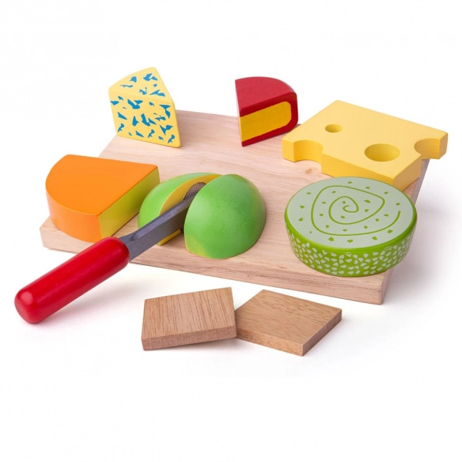 Ensemble de fromages en bois sur planche Bigjigs Toys