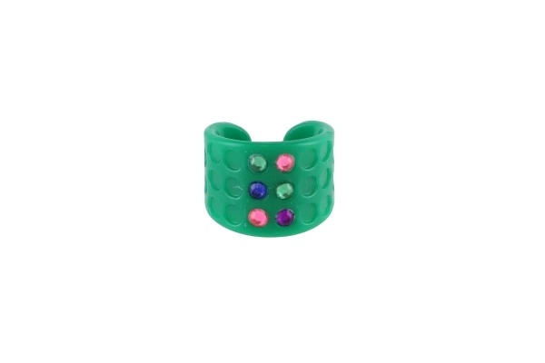 Ensemble créatif bagues en plastique dans une boîte 12x21x3,5cm 12pcs