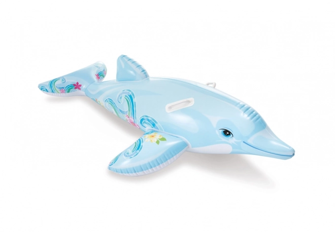 Dauphin gonflable bleu avec poignées