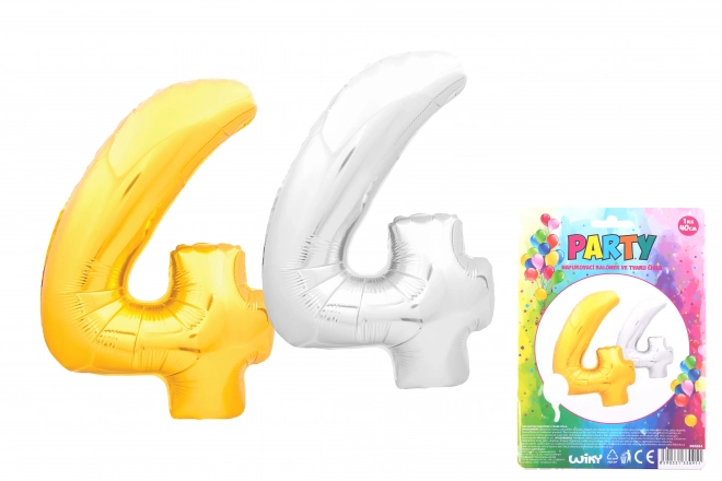 Ballon gonflable chiffre 4