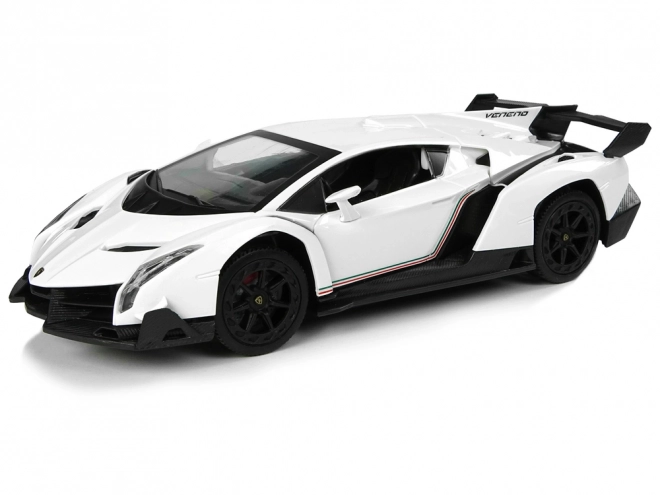 Lamborghini Veneno Blanche Télécommandée 2.4G, télécommande à volant, lumières avec son