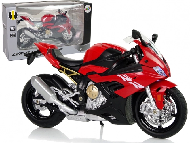 Modèle de moto BMW S1000RR Sons Rouges Lumineux