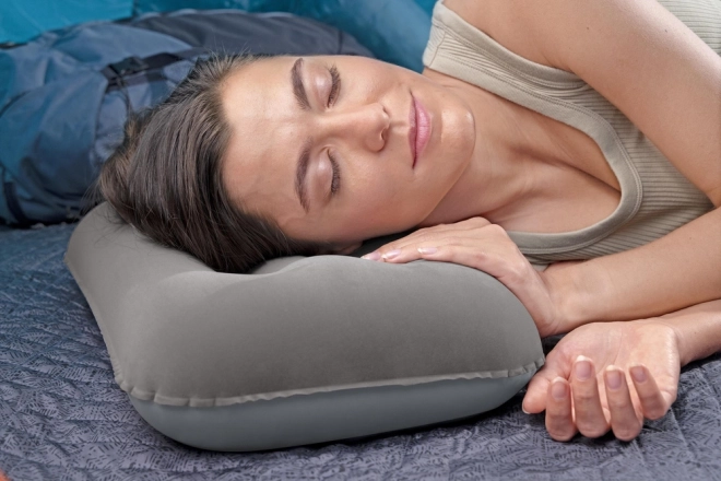Oreiller Gonflable Velours Gris Bestway
