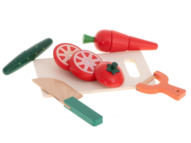 Légumes magnétiques à découper en bois