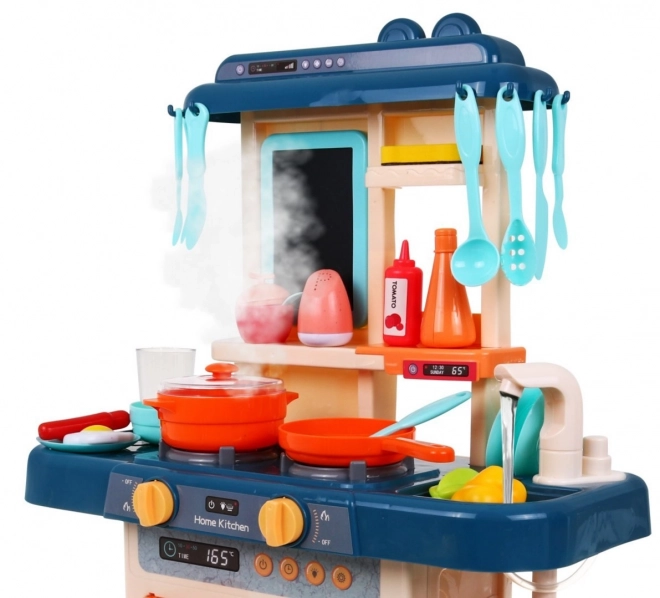 Cuisine colorée + brûleur à vapeur interactif + robinet + accessoires - 42 pièces