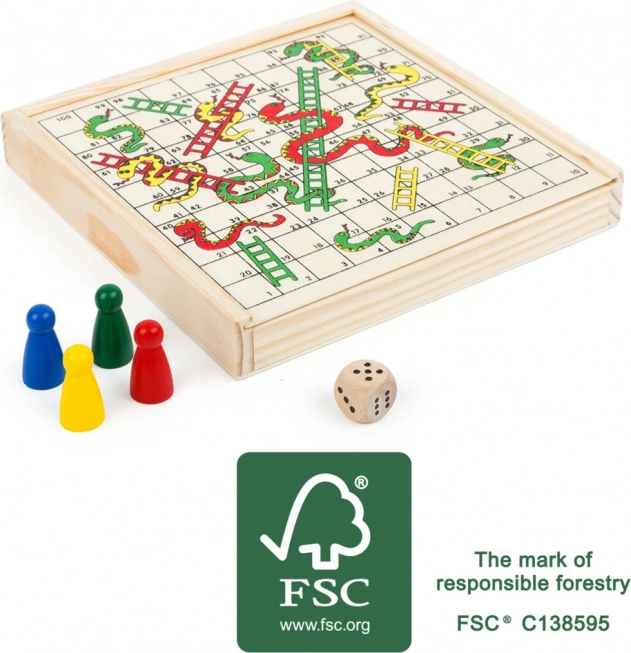 Petit FOT Jeu de Voyage Serpents et Échelles