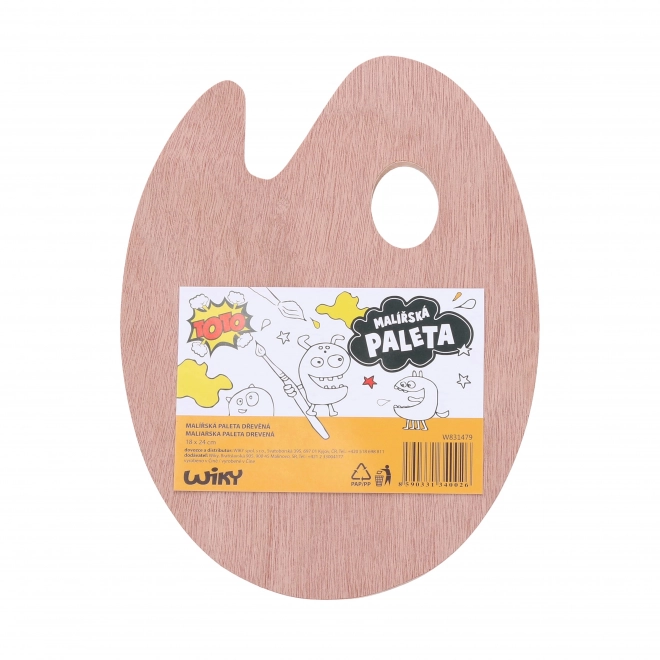Palette en bois pour couleurs 18x24 cm