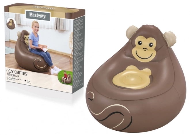 Fauteuil gonflable singe pour enfants
