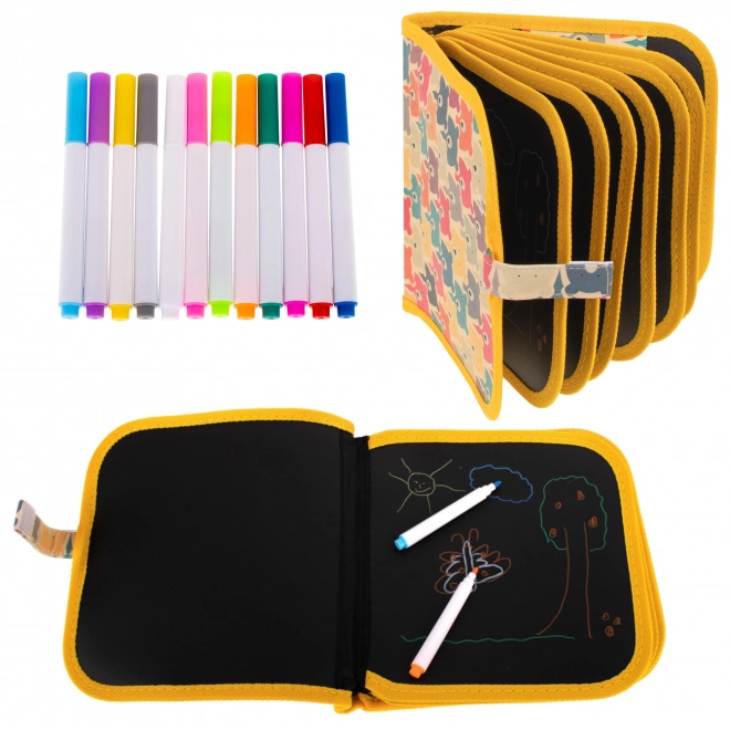 Tablette à craie portable - jaune