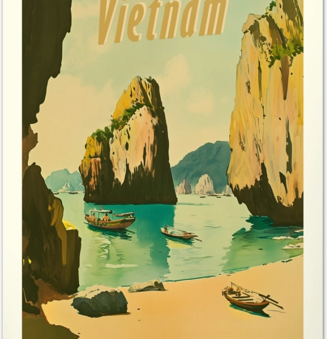 Calendrier mural Vintage affiches Paradis tropicaux 2026