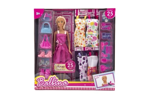 Poupée mannequin en plastique 30 cm avec vêtements et accessoires