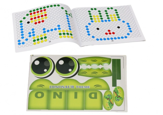 Tableau magnétique éducatif Dinosaure - Vert avec perles