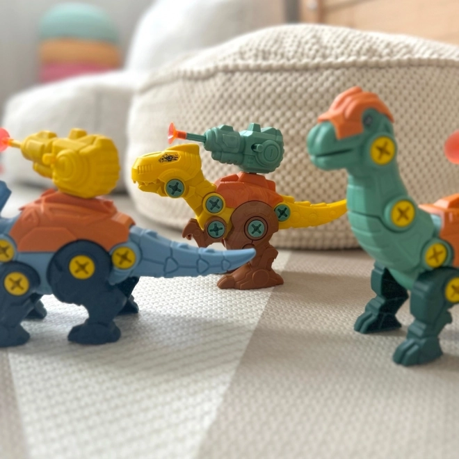 Woopie ensemble dinosaures à visser 3 pièces ensemble de construction avec mallette et perceuse avec tournevis