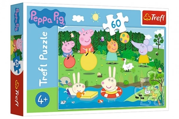 Puzzle Peppa Pig / Peppa Pig Activités de vacances 33x22cm 60 pièces dans une boîte 21x14x4cm