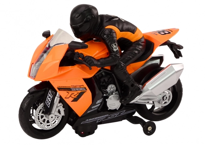 Moto avec lumières sons de la moto Capteur d'obstacles Orange