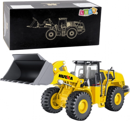 Modèle en métal de chargeuse HUINA 1:50 jaune