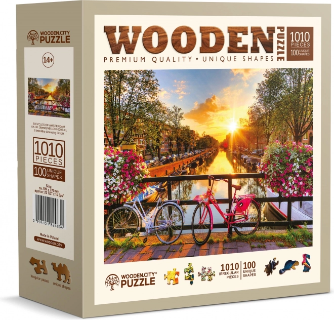 WOODEN CITY Puzzle en bois Roues d'Amsterdam 1010 pièces
