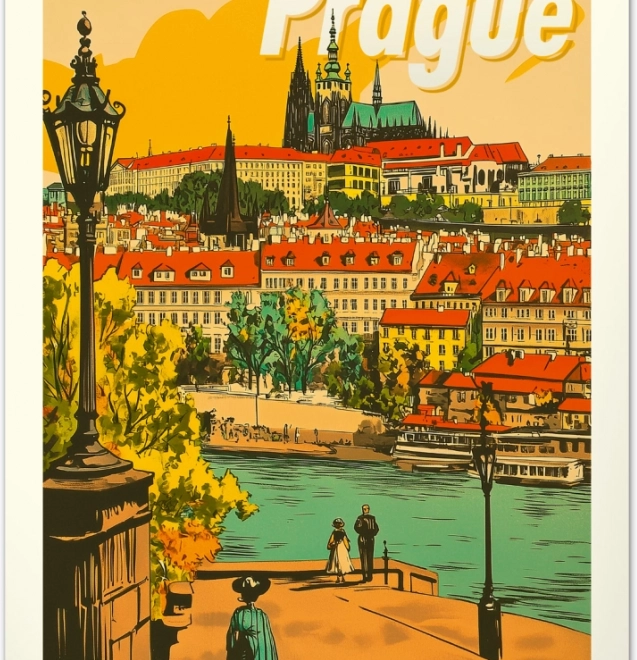 Calendrier mural Vintage affiches – villes dans le monde 2026