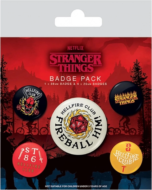 Set d’insignes Stranger Things Hellfire Club