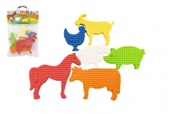 Animaux en mousse Notre ferme 6 pcs