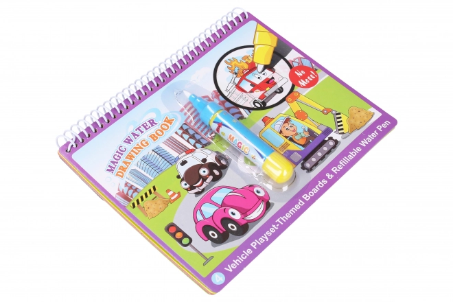 Coloriage à l'eau voiture avec stylo
