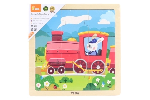 Puzzle en bois 9 pièces - Petit train