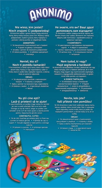 Anonimo jeu de société en boîte 14x26x10cm